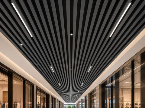某市地铁换乘站铝方通吊顶工程